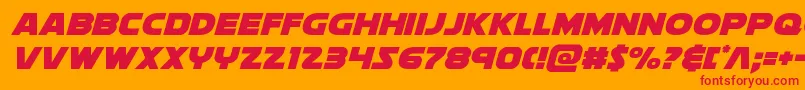 Soloistital Font – Red Fonts on Orange Background