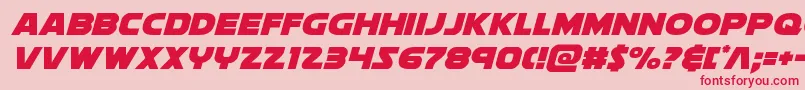 フォントSoloistital – ピンクの背景に赤い文字