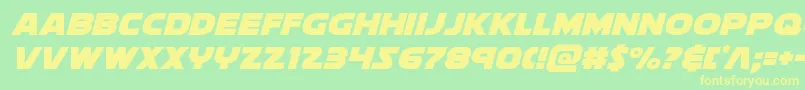 Soloistital Font – Yellow Fonts on Green Background