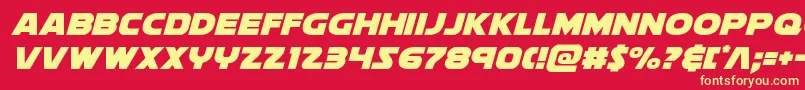 Soloistital Font – Yellow Fonts on Red Background