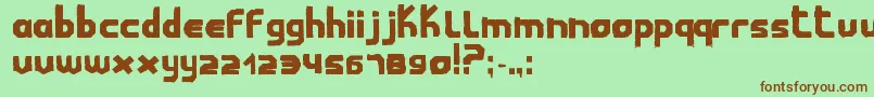 ChildwoodMilabrya Font – Brown Fonts on Green Background