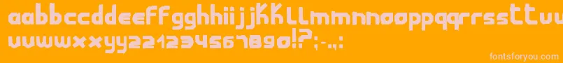 ChildwoodMilabrya Font – Pink Fonts on Orange Background