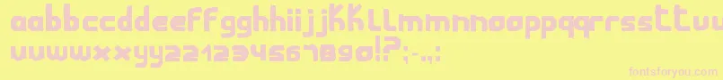 ChildwoodMilabrya Font – Pink Fonts on Yellow Background