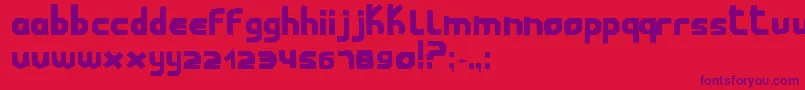 Police ChildwoodMilabrya – polices violettes sur fond rouge