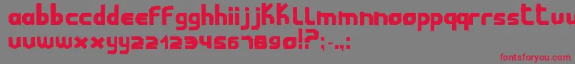 ChildwoodMilabrya Font – Red Fonts on Gray Background