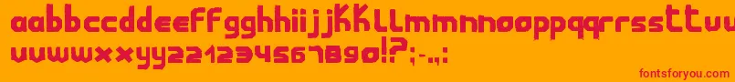 ChildwoodMilabrya Font – Red Fonts on Orange Background