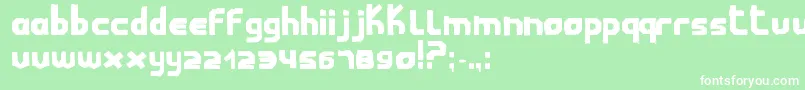 フォントChildwoodMilabrya – 緑の背景に白い文字