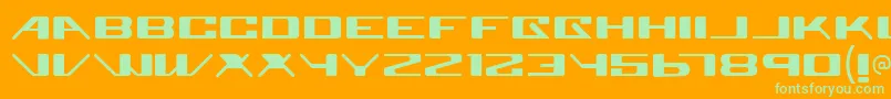 Superglu Font – Green Fonts on Orange Background