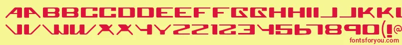 Superglu Font – Red Fonts on Yellow Background