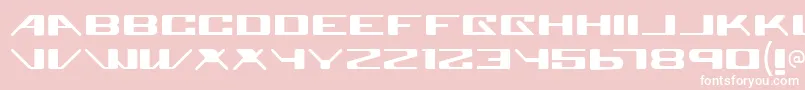 Superglu-Schriftart – Weiße Schriften auf rosa Hintergrund