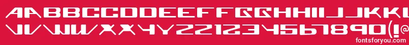 Superglu Font – White Fonts on Red Background