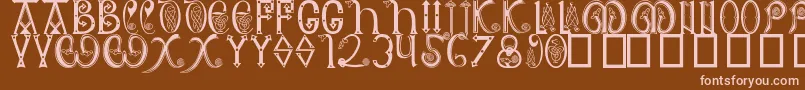 Fonte AngloSaxon8thC. – fontes rosa em um fundo marrom
