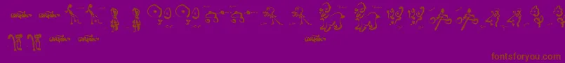 Шрифт CartoonsAbstract – коричневые шрифты на фиолетовом фоне