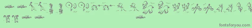 CartoonsAbstract Font – Gray Fonts on Green Background