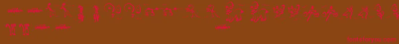 CartoonsAbstract Font – Red Fonts on Brown Background