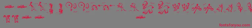 Czcionka CartoonsAbstract – czerwone czcionki na szarym tle