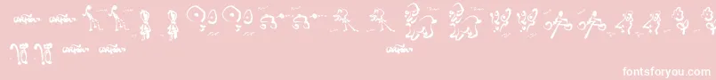 CartoonsAbstract Font – White Fonts on Pink Background
