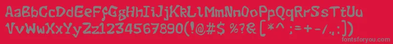 Evilgreenplant1 Font – Gray Fonts on Red Background