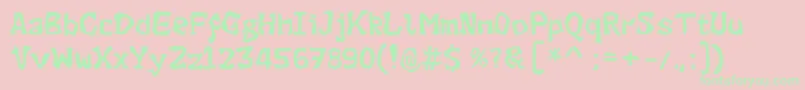 Evilgreenplant1 Font – Green Fonts on Pink Background