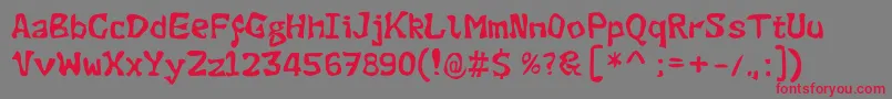 Evilgreenplant1 Font – Red Fonts on Gray Background