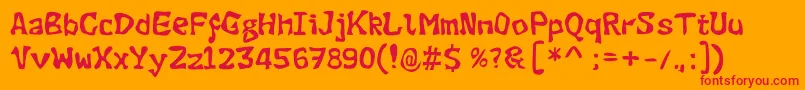 Evilgreenplant1 Font – Red Fonts on Orange Background