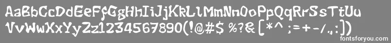 Evilgreenplant1 Font – White Fonts on Gray Background