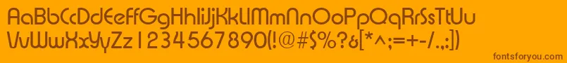 ExpressaRegular Font – Brown Fonts on Orange Background