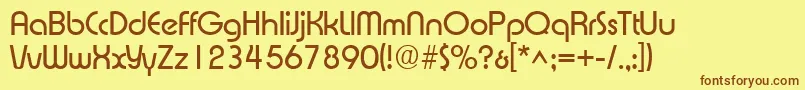 ExpressaRegular Font – Brown Fonts on Yellow Background