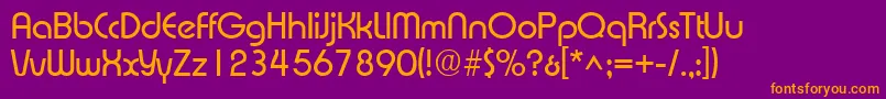 ExpressaRegular Font – Orange Fonts on Purple Background