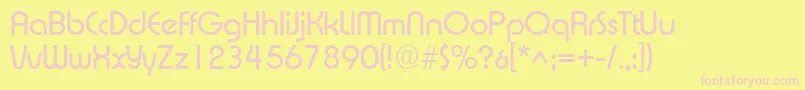 ExpressaRegular Font – Pink Fonts on Yellow Background