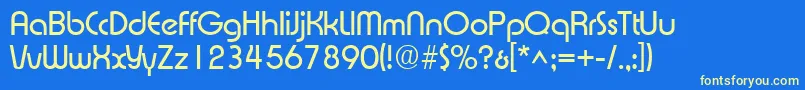 ExpressaRegular Font – Yellow Fonts on Blue Background