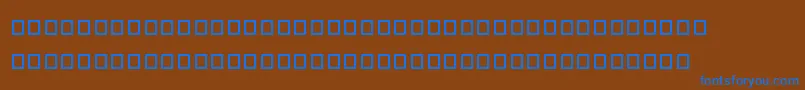 Шрифт Pwthaimonospacedeg – синие шрифты на коричневом фоне