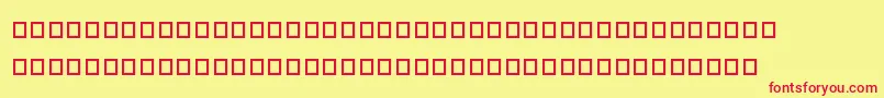 Pwthaimonospacedeg-Schriftart – Rote Schriften auf gelbem Hintergrund