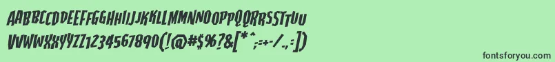 HighjinksbbItal Font – Black Fonts on Green Background