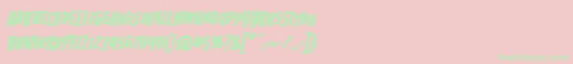 HighjinksbbItal Font – Green Fonts on Pink Background