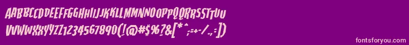 HighjinksbbItal Font – Pink Fonts on Purple Background