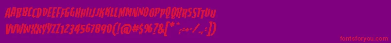 HighjinksbbItal Font – Red Fonts on Purple Background