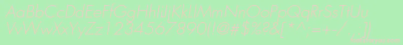 FavoritlightcItalic Font – Pink Fonts on Green Background