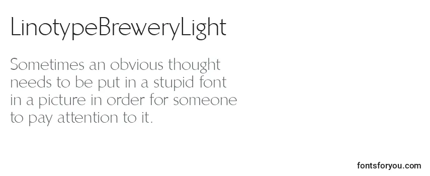 Шрифт LinotypeBreweryLight