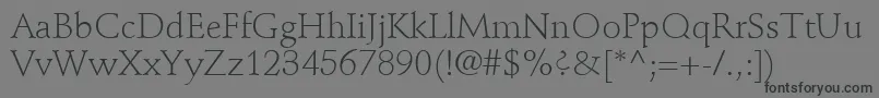 StempelSchneidlerLtLight Font – Black Fonts on Gray Background