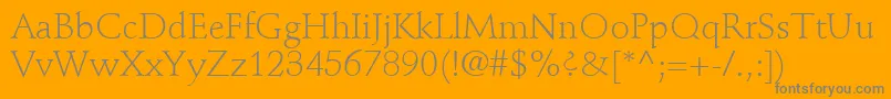 StempelSchneidlerLtLight Font – Gray Fonts on Orange Background