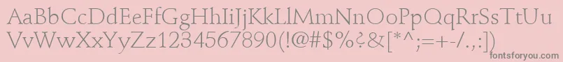 StempelSchneidlerLtLight Font – Gray Fonts on Pink Background