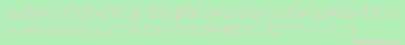 StempelSchneidlerLtLight Font – Pink Fonts on Green Background