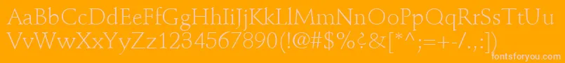 StempelSchneidlerLtLight Font – Pink Fonts on Orange Background