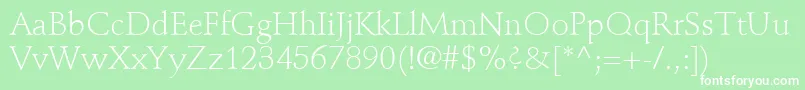 StempelSchneidlerLtLight Font – White Fonts on Green Background