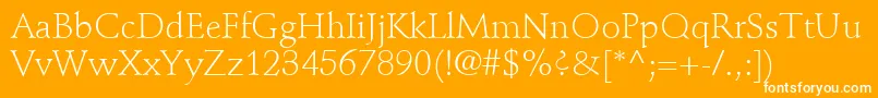 StempelSchneidlerLtLight Font – White Fonts on Orange Background