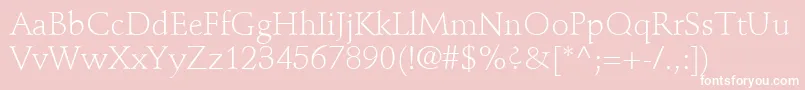 StempelSchneidlerLtLight Font – White Fonts on Pink Background