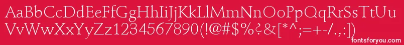 StempelSchneidlerLtLight Font – White Fonts on Red Background
