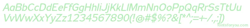 Zeppelin32Italic Font – Green Fonts on White Background