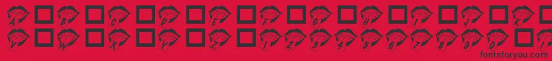 Rmmouthy Font – Black Fonts on Red Background